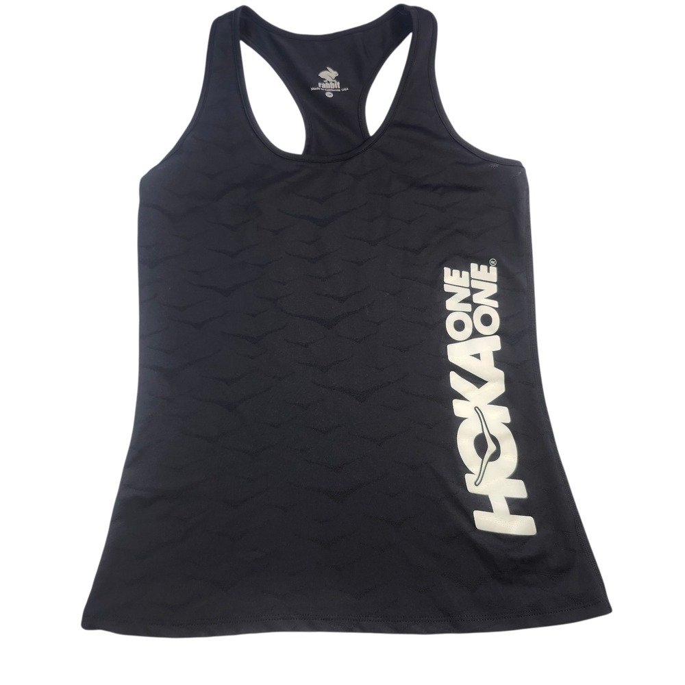 Rabbit X Hoka One One Tank Top Womens Small Black Racerback